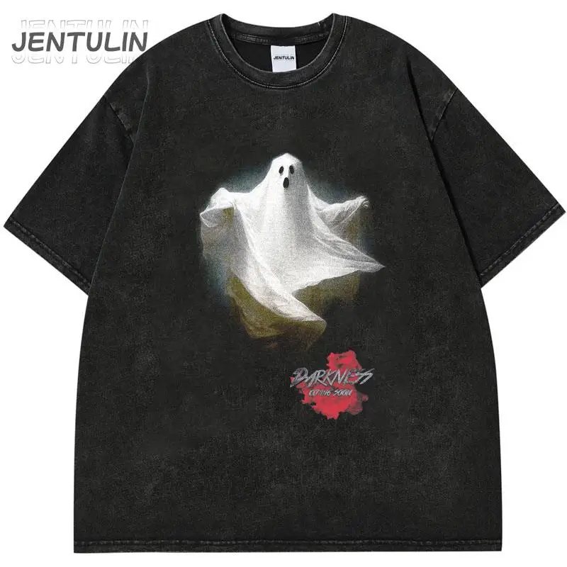 Gothic Streetwear Punk Men's T-Shirt Oversized Ghost Devil Graphic Print Hip Hop Top Y2k Cotton Washed Clothing Aesthetic Grunge
Gothic Streetwear Punk Men's T-Shirt Oversized Ghost Devil Graphic Print Hip Hop Top Y2k Cotton Washed Clothing Aesthetic Grunge
