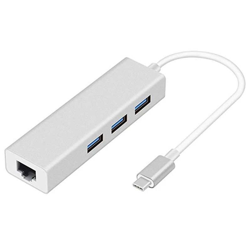 

USB C HUB Gigabit Ethernet Rj45 Lan Adapter USB Type-C To USB 3.0 HUB 10/100/1000 Network Card For Chromebook