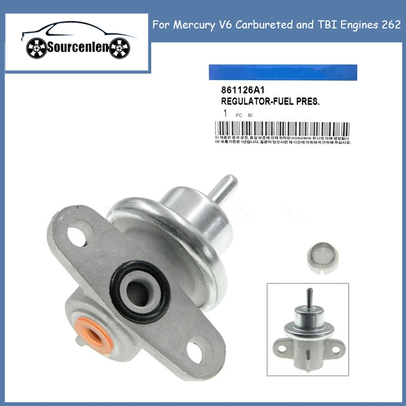 Регулятор давления топлива для Mercury V6 карбюраторных и TBI двигателей 262 Mag EFI Mercruiser Quicksilver 861126A1 9-33206 935433
Регулятор давления топлива для Mercury V6 карбюраторных и TBI двигателей 262 Mag EFI Mercruiser Quicksilver 861126A1 9-33206 935433