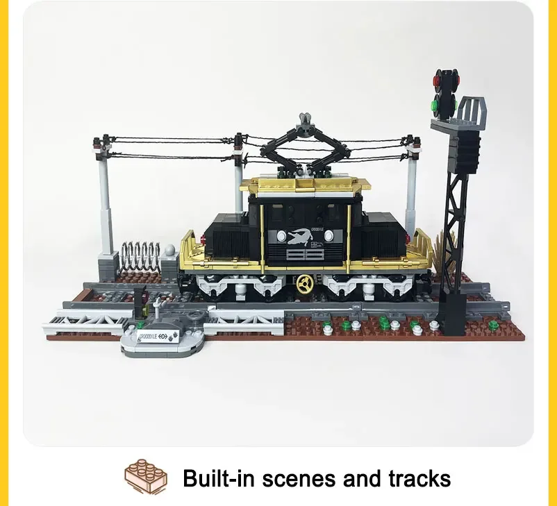 Crocodile Train Building Blocks Creative City Streetview Railway MOC Platform Rail Traffic Model Bricks Toys For Kids Adult Gift Crocodile Train Building Blocks Creative City Streetview Railway MOC Platform Rail Traffic Model Bricks Toys For Kids Adult Gift