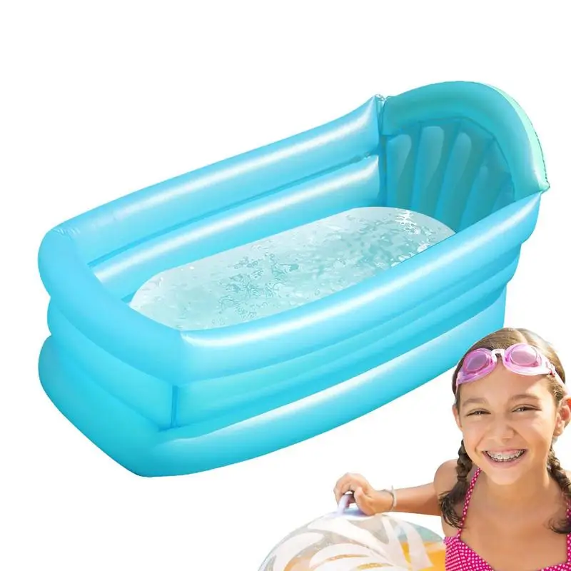 

Inflatable Toddler Tub Portable PVC Travel Bathing Tub Shower Small Blow Up Swimming Pool Water Play Pool For Kids Girls Boys