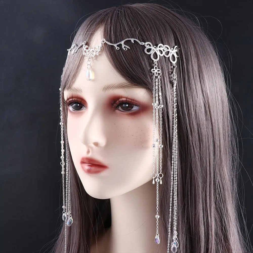 

Shinning Hairbands Girls Chinese Style Waterdrop Women Retro Rhinestones Tassel Hairpin Crystal Barrette Bead Hair Clips