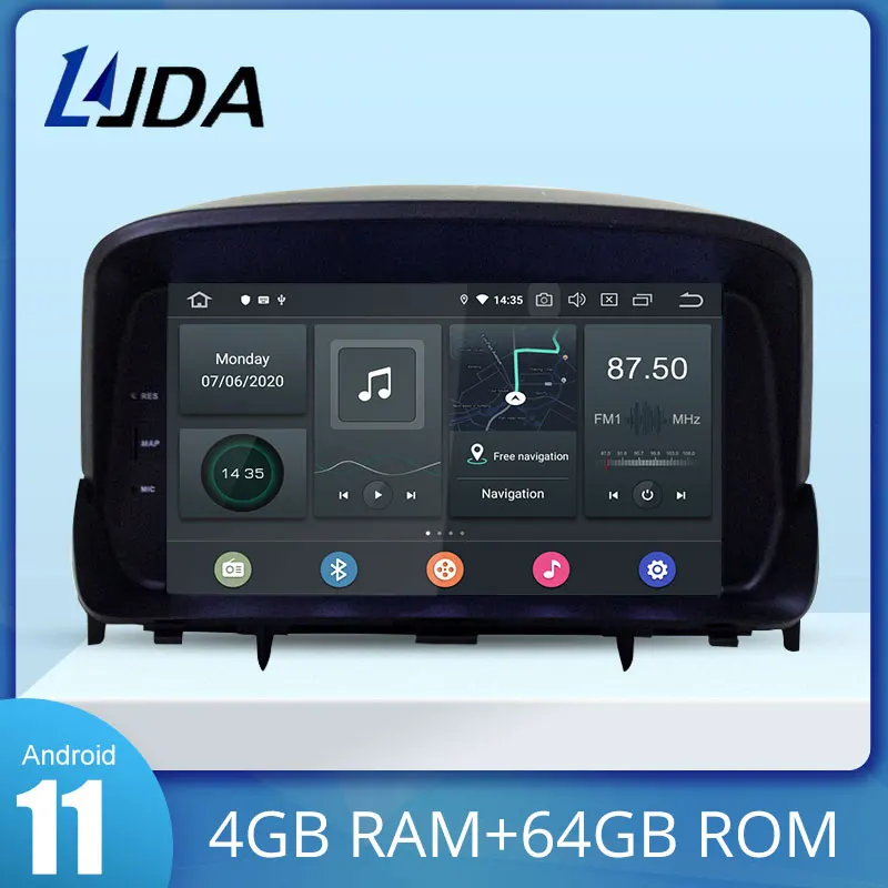 Автомобильный DVD-плеер LJDA Android 11 для OPEL Mokka GPS-навигация Autoaudio 4G + 64G WiFi 2 Din