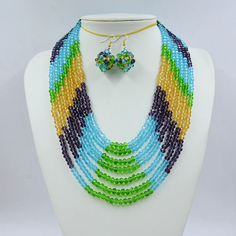 Набор из 7 рядов 6 мм хрустальных ожерелий/серег. Классические женские ювелирные изделия для помолвки
Набор из 7 рядов 6 мм хрустальных ожерелий/серег. Классические женские ювелирные изделия для помолвки