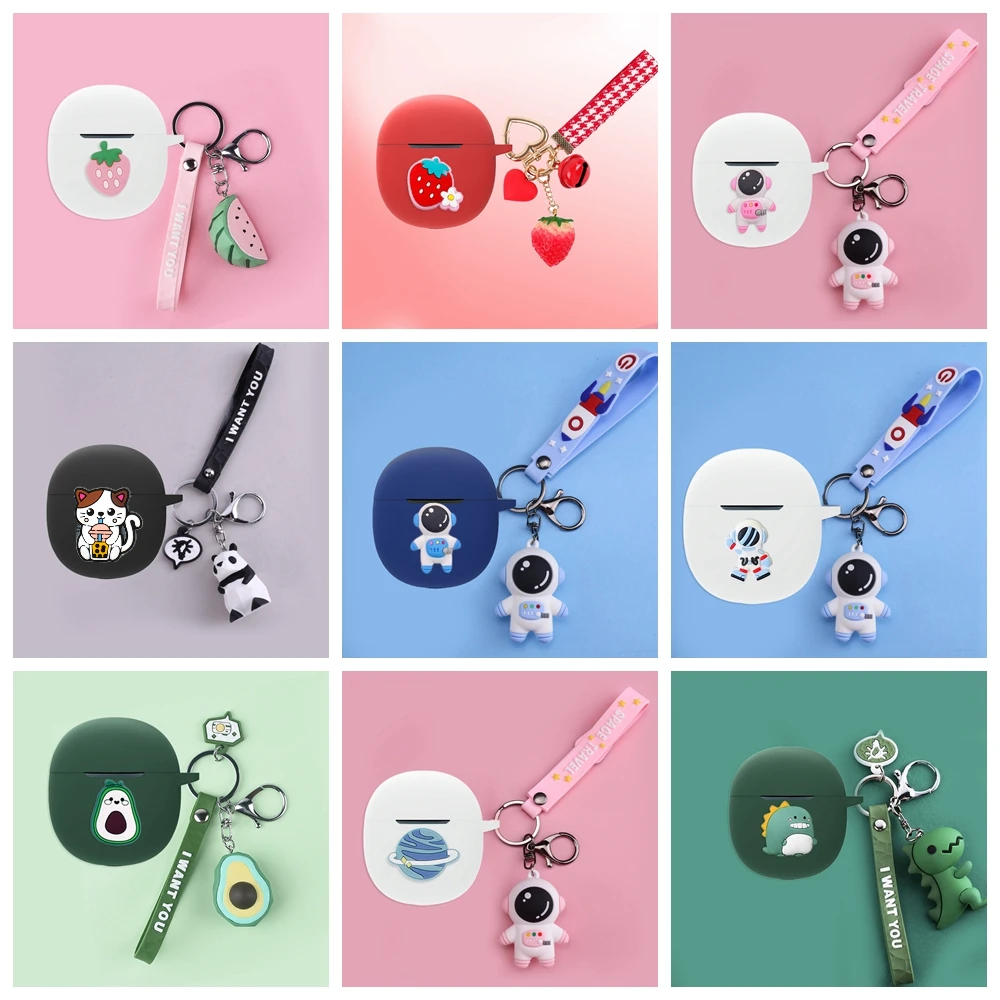 

Cartoon peach /avocado Case for Google Pixel Buds Pro Case Cute Animal Silicone Bluetooth Earphones Cover Case Fundas