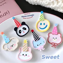 Cartoon Panda Dog Smile Face Cat Birthday Party Hat Hair Clips For Girl Children Cute Fairy Creative Hairpin Fashion Accessories