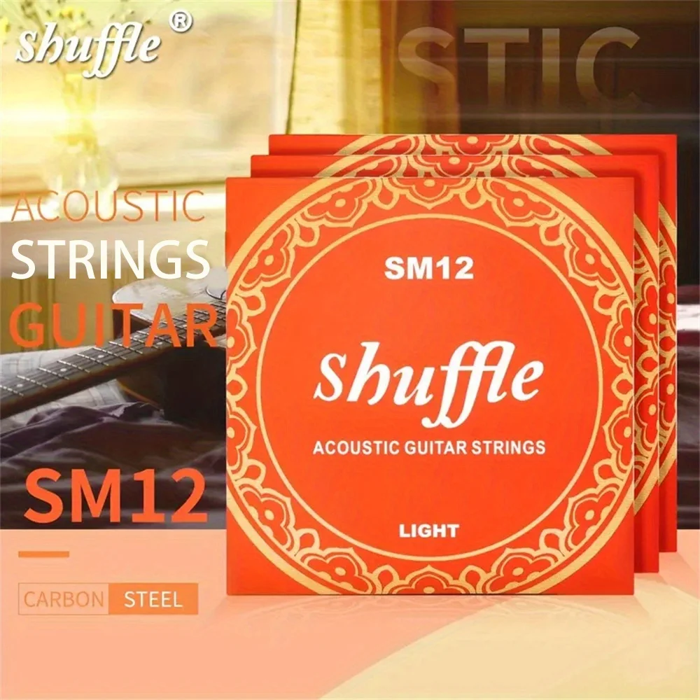 Набор из 6 струн Shuffle SM12, струны для акустической народной гитары, корейские шестиугольные струны из высокоуглеродистой стали, 80 медных обмотанных золотых бусин
Набор из 6 струн Shuffle SM12, струны для акустической народной гитары, корейские шестиугольные струны из высокоуглеродистой стали, 80 медных обмотанных золотых бусин