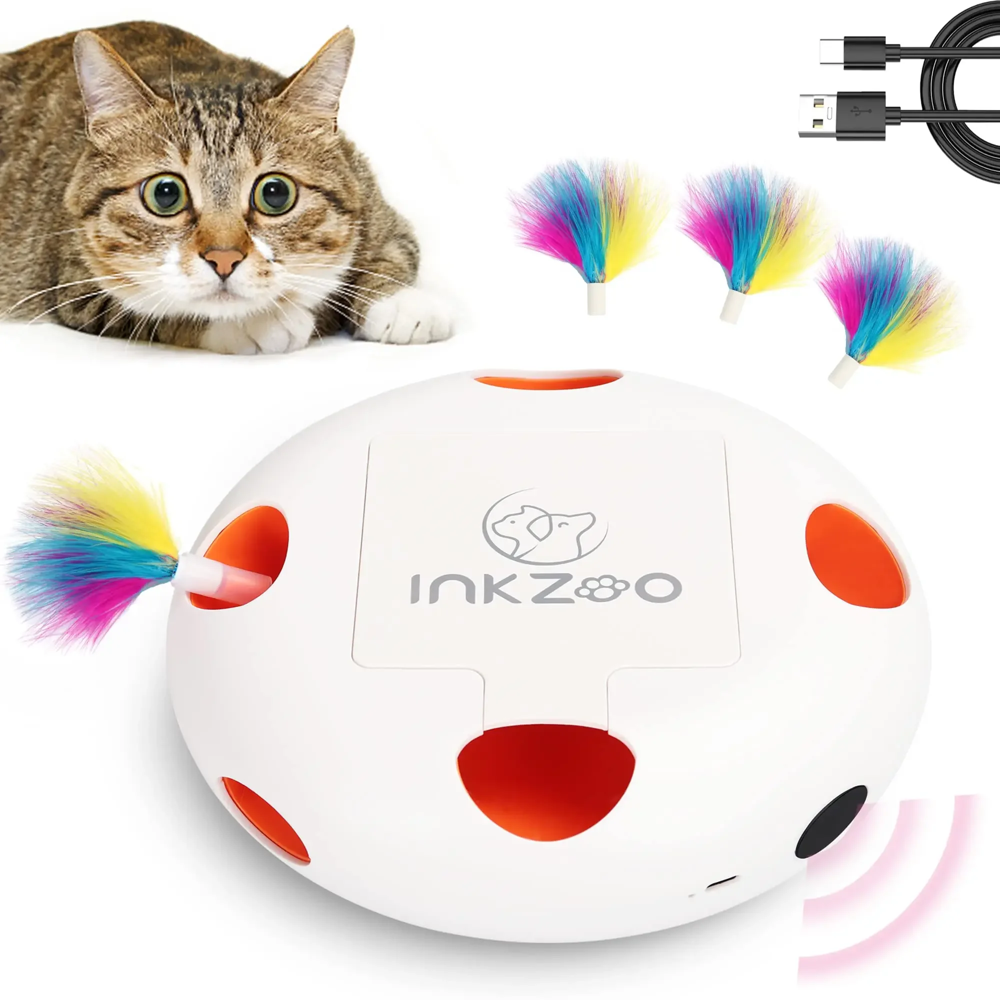 

PERKEO Cat Toys, Interactive Cat Toys for Indoor Cats, Smart Interactive Kitten Toy, Automatic 7 Holes Mice Whack-A-Mole