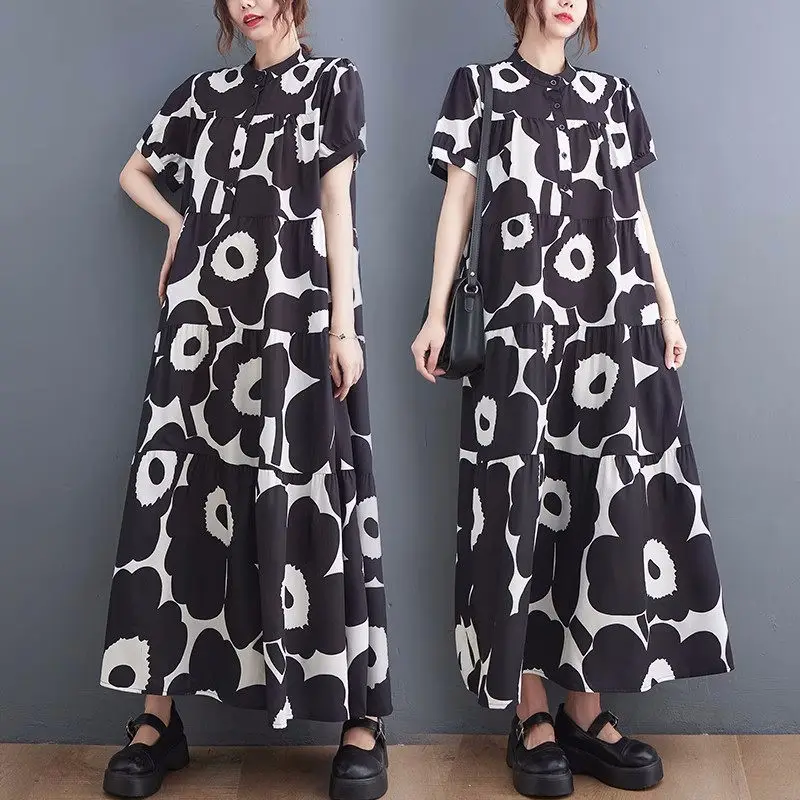 Oversized Women's Shirt Dress 2023 Korean Summer New Loose Slim Fashion Short Sleeve Print Design Dress Casual Female Robe Z732
Oversized Women's Shirt Dress 2023 Korean Summer New Loose Slim Fashion Short Sleeve Print Design Dress Casual Female Robe Z732