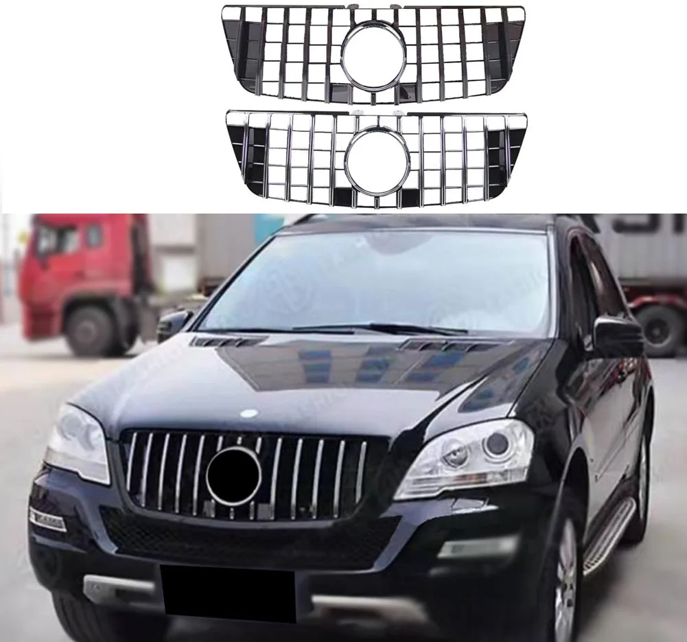 

Front Bumper Racing Grill Billet Grille Cover For Mercedes-Benz W164 ML-Class ML550 ML500 ML450 ML350 ML320 ML280 2009-2011