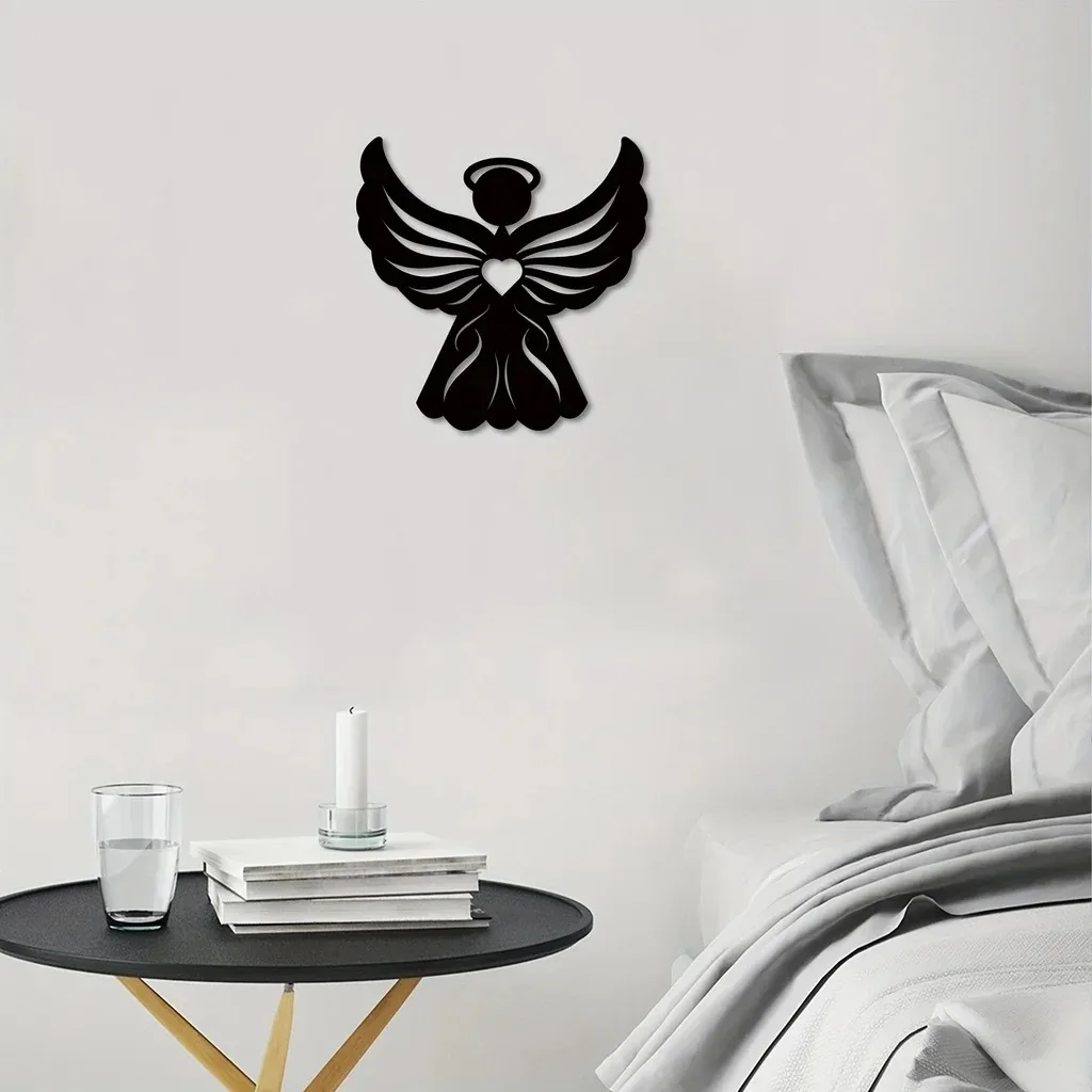 

Christmas Angel Metal Home Decor Art, Metal Wall Sculpture, Angle Silhouette Decoration, Housewarming Gift Restaurant Livingroom