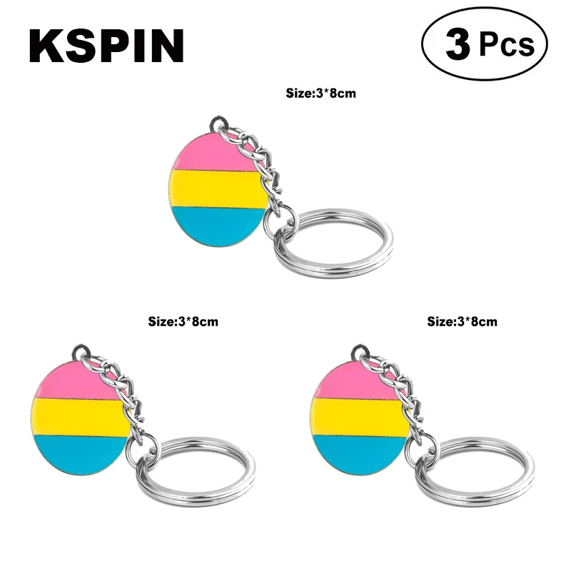 

Pansexual Pride Key Ring Lapel Pin Brooches Pins Flag badge Brooch Badges