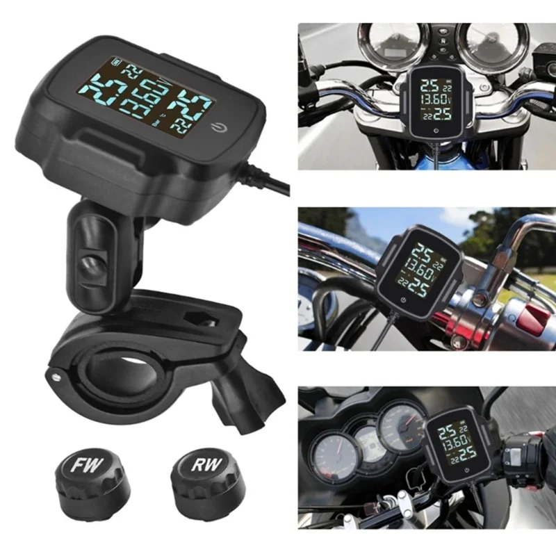 Wireless Tire Pressure Monitoring System for Motorcycles with LCD Display QC3.0 Fast Pressure Temperature Alarm
Wireless Tire Pressure Monitoring System for Motorcycles with LCD Display QC3.0 Fast Pressure Temperature Alarm