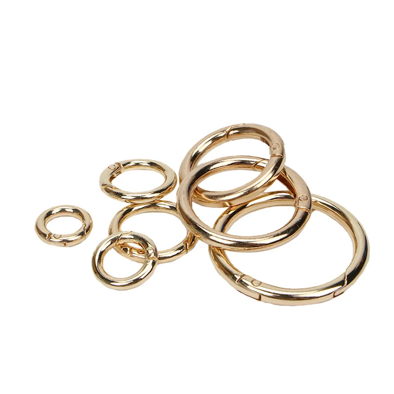 10pcs/pack Golden Zinc Alloy Inner Diameter 11-61mm Spring Ring Opening Ring Circle Clips Accessories for Keychain Luggage
10pcs/pack Golden Zinc Alloy Inner Diameter 11-61mm Spring Ring Opening Ring Circle Clips Accessories for Keychain Luggage