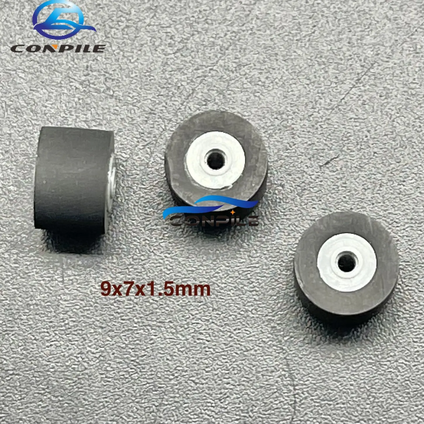 

3pcs 9mmx7x1.5 wheel belt pulley rubber pinch roller for audio recorder cassette deck tape recorder Stereo player