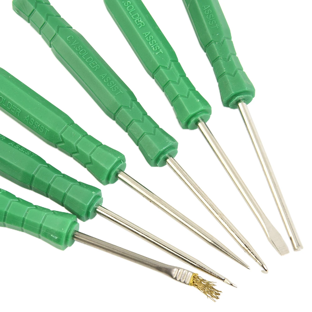 6 Pcs PCB Desoldering Aid Assist Tool Kit Scraper Hook Brush Set For Soldering Welding Equipment Cleaning Repair Tool Hand Tools
6 Pcs PCB Desoldering Aid Assist Tool Kit Scraper Hook Brush Set For Soldering Welding Equipment Cleaning Repair Tool Hand Tools