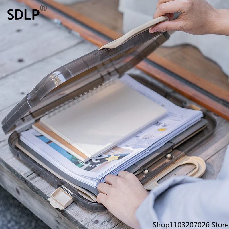 

Пластиковый органайзер для файлов SDLP, Расширительная папка с одним карманом для декоративных писем, бумажник для документов A4 с замком
