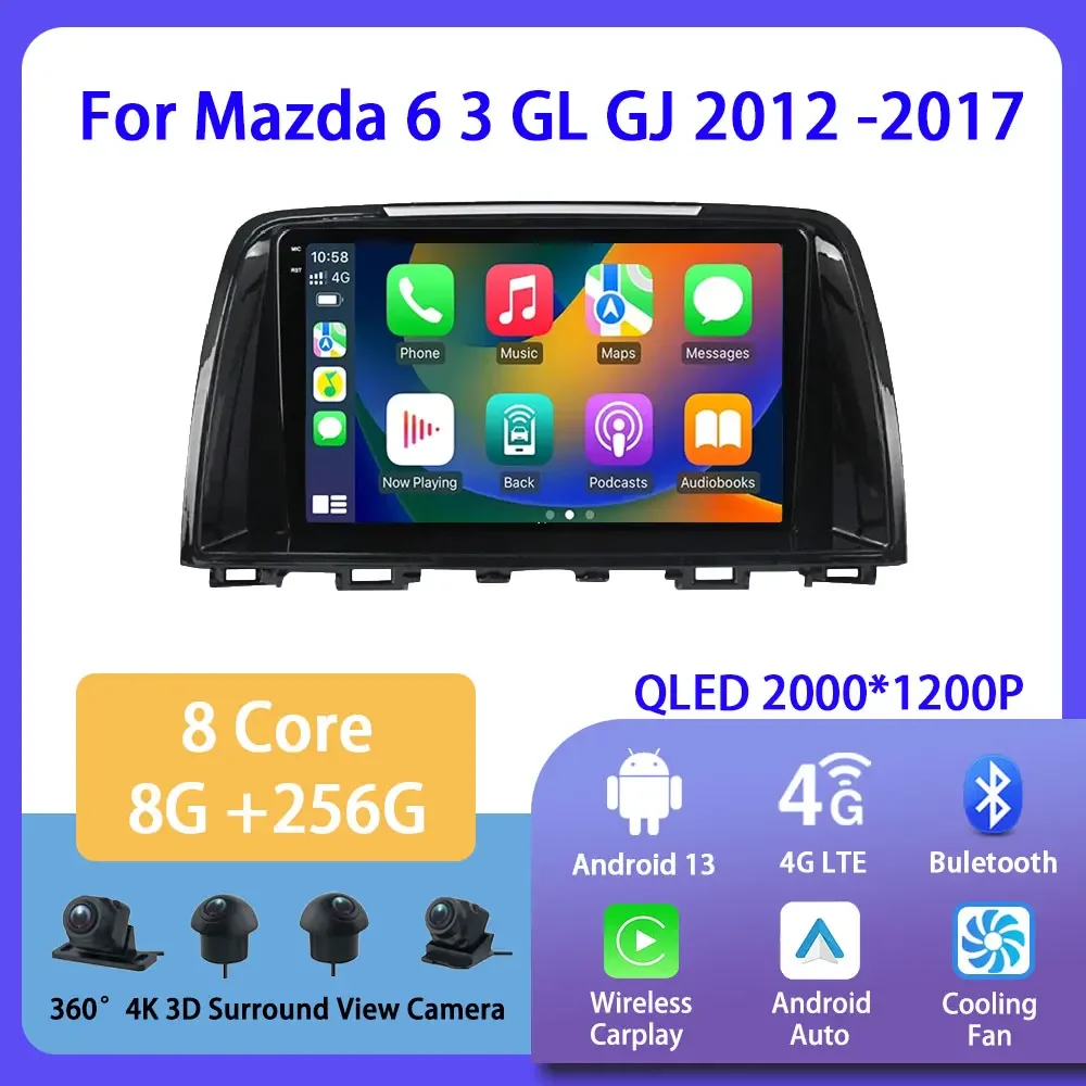Android 13 For Mazda 6 3 GL GJ 2012 -2017 Car Radio Multimedia Video Player Navigation For Android Auto Carplay Wifi GPS Stereo
Android 13 For Mazda 6 3 GL GJ 2012 -2017 Car Radio Multimedia Video Player Navigation For Android Auto Carplay Wifi GPS Stereo