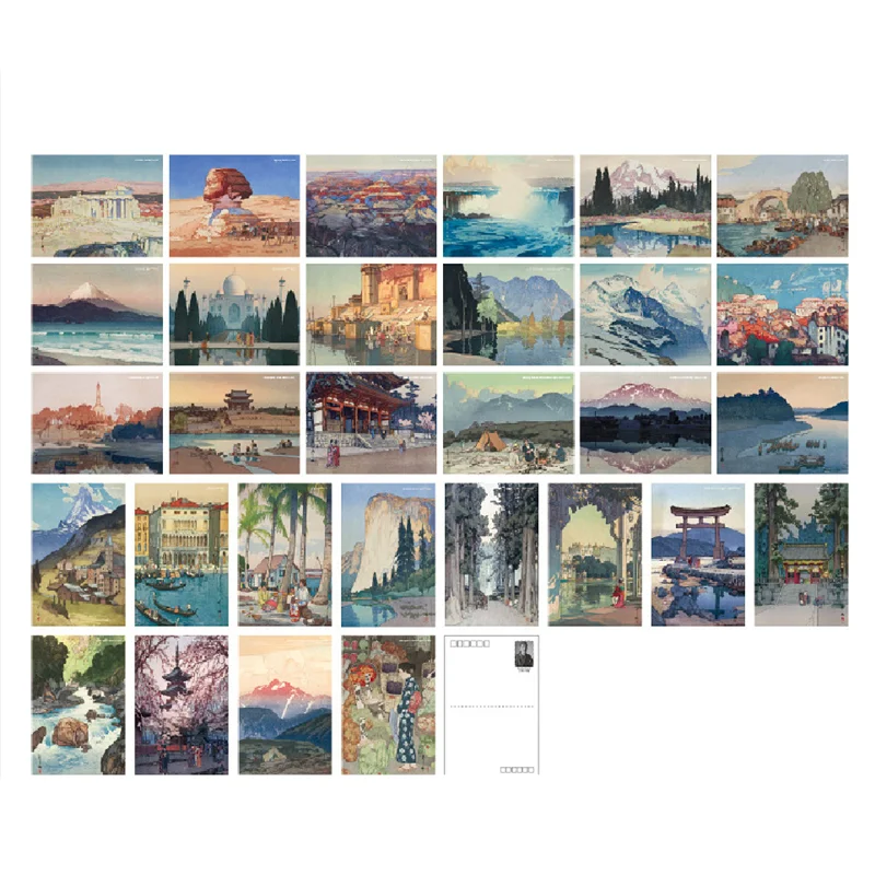 

Hiroshi Yoshida Postcard Modern Art Painting Greeting Cards Creative Message Gift Wish Card Decorative Card Wall Stickers Card