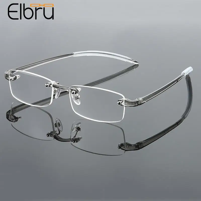 

Elbru Ultralight TR90 Rimless Reading Glasses Men&Women Frameless Presbyopic Optical Eyeglasses Diopters+1.0+1.5+2.0+2.5+3 Gafas