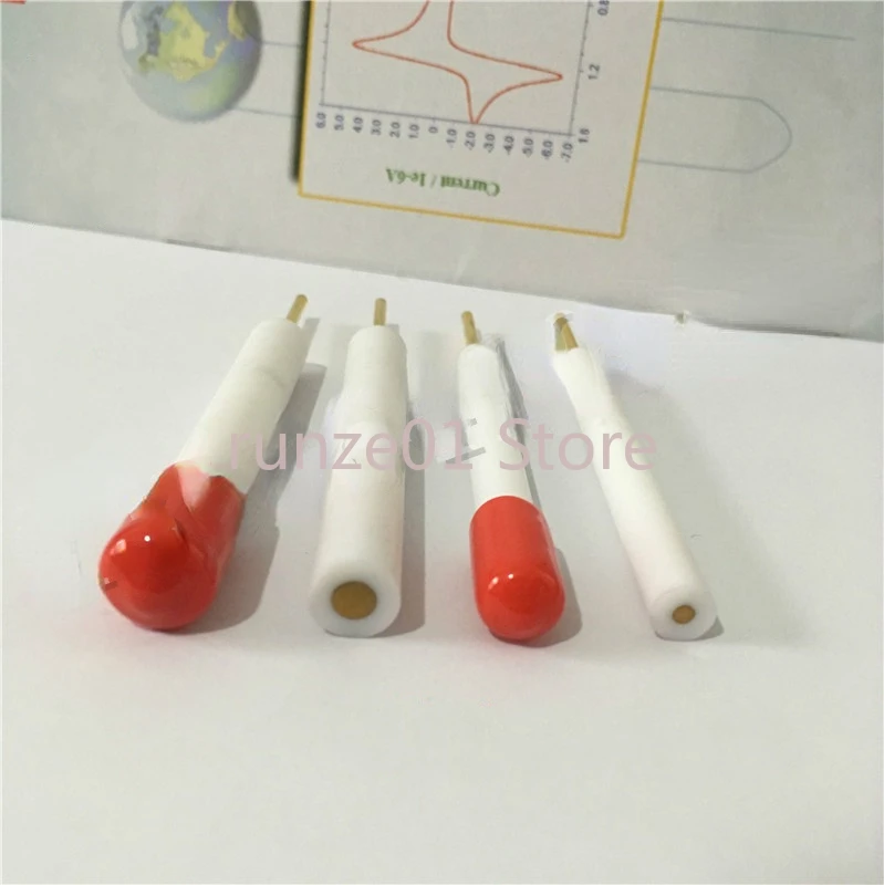 Gold disk electrode, gold electrode, working electrode, auxiliary electrode. The purity of gold is 99.99%.
Gold disk electrode, gold electrode, working electrode, auxiliary electrode. The purity of gold is 99.99%.