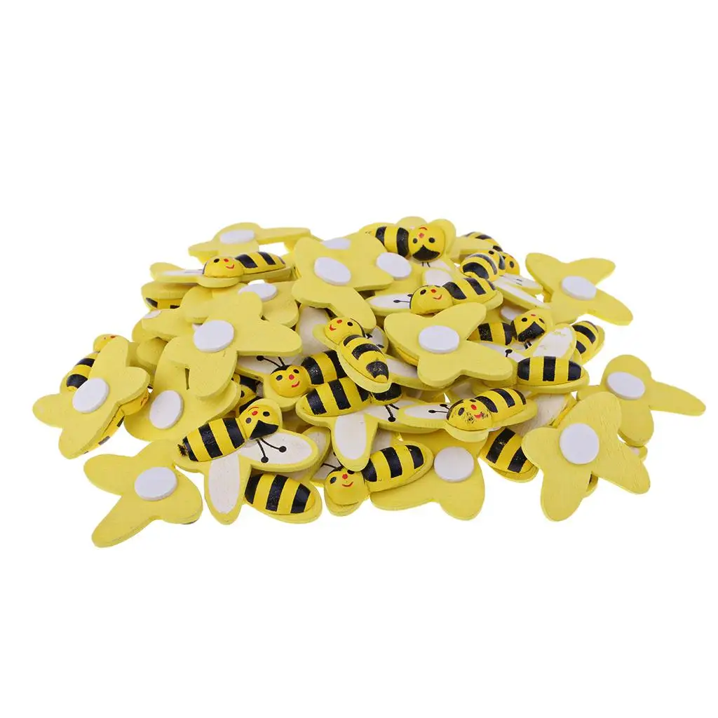 50x Mini Wooden украшения «пчелки» для миниатюрных садовых украшений
50x Mini Wooden украшения «пчелки» для миниатюрных садовых украшений