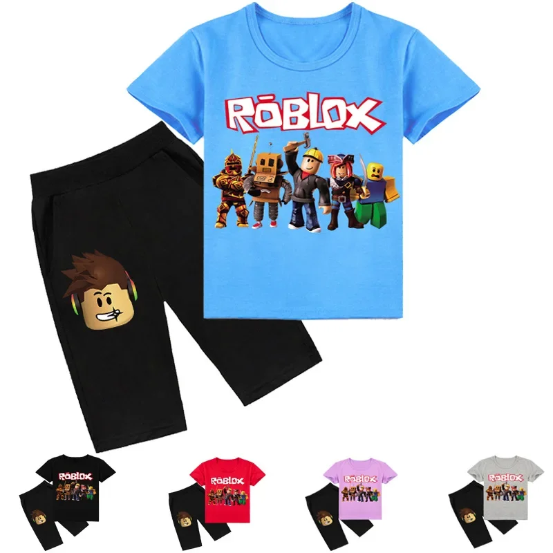 Летняя модная футболка с коротким рукавом и шорты ROBLOX с мультяшным принтом, комплект для детей среднего и старшего возраста, толстовка
Летняя модная футболка с коротким рукавом и шорты ROBLOX с мультяшным принтом, комплект для детей среднего и старшего возраста, толстовка