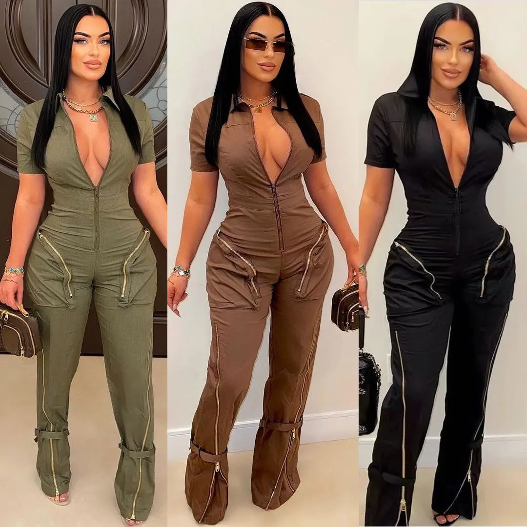 

One Piece Sexy Jumpsuits 2024 Women Summer Spring Clothes Club Party Elegant Bodycon Cargo Pants Jumpsuit Bodysuit Playsuit