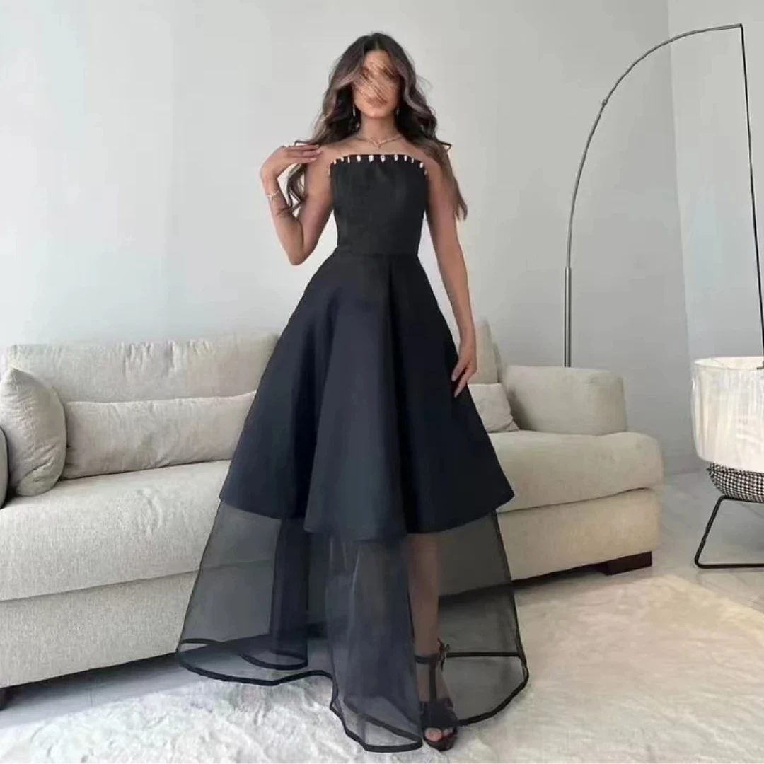 Scoggins Black Organza Prom Dresses Crystal Strapless Ladies Daudi Saudi Arabia Homecoming Party Birthday Gowns Long Evening Dre
Scoggins Black Organza Prom Dresses Crystal Strapless Ladies Daudi Saudi Arabia Homecoming Party Birthday Gowns Long Evening Dre
