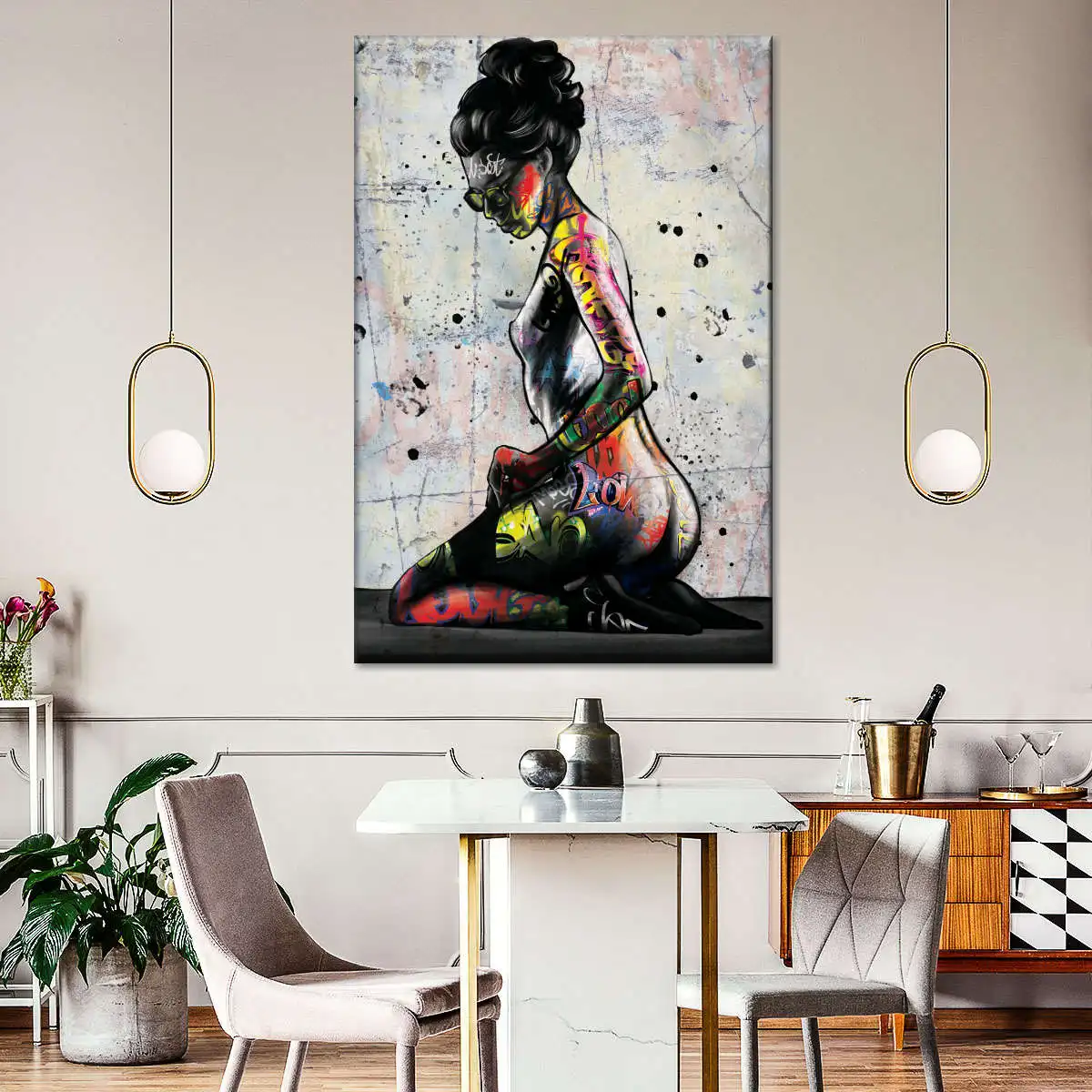 Nude Urban Female Portrait Body Canvas Painting Poster Print Home Decor Graffiti Wall Art Decoration For Living Room Frameless
Nude Urban Female Portrait Body Canvas Painting Poster Print Home Decor Graffiti Wall Art Decoration For Living Room Frameless