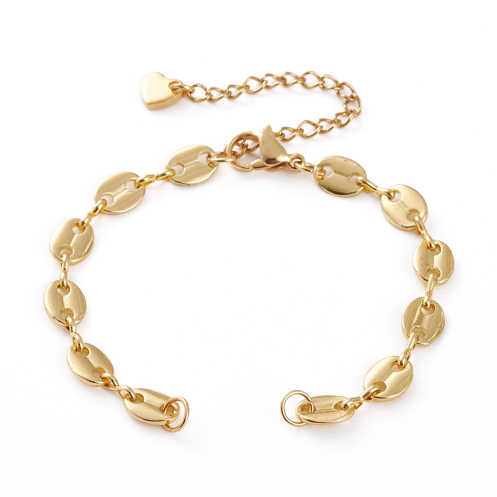15Pcs Brass Coffee Bean Chains Heart Charms Bracelet Chain with Lobster Claw Clasps Chain Extender Jump Rings For Jewelry Making
15Pcs Brass Coffee Bean Chains Heart Charms Bracelet Chain with Lobster Claw Clasps Chain Extender Jump Rings For Jewelry Making