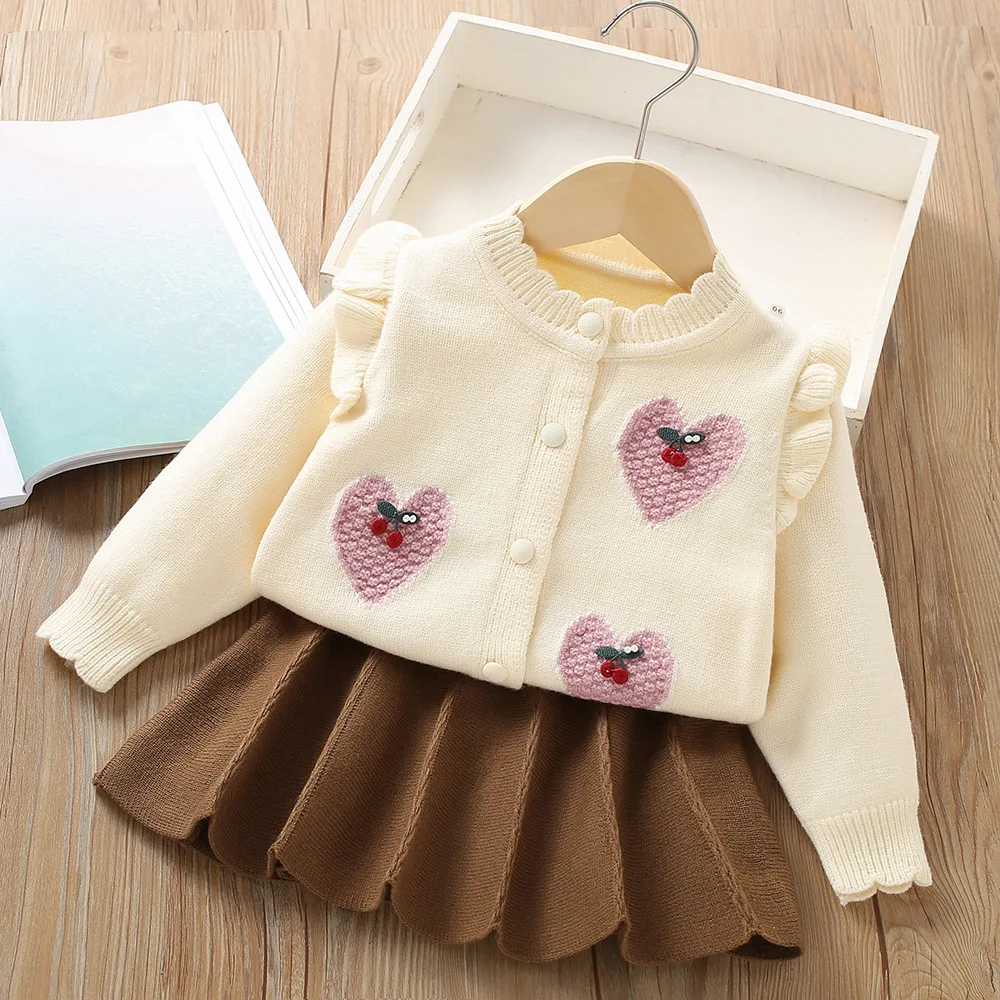 Girls Dresses Clothes Sets Autumn Winter Children Knitted Sweaters Coat Skirts 2pcs Party Suit For Baby Costume 1 To 6 Years Kid
Girls Dresses Clothes Sets Autumn Winter Children Knitted Sweaters Coat Skirts 2pcs Party Suit For Baby Costume 1 To 6 Years Kid