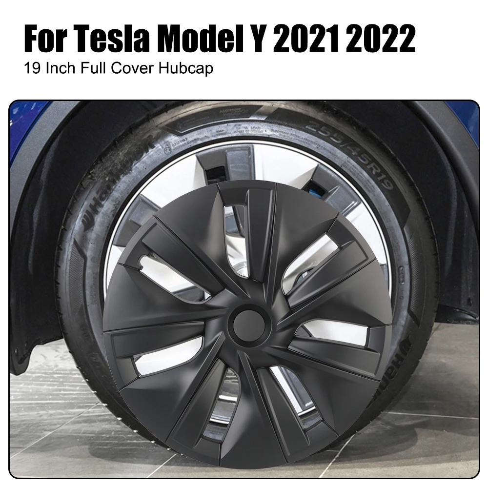 

4 шт., колпачки на ступицу колеса, 19 дюймов, для модели Tesla Y 2021 2022