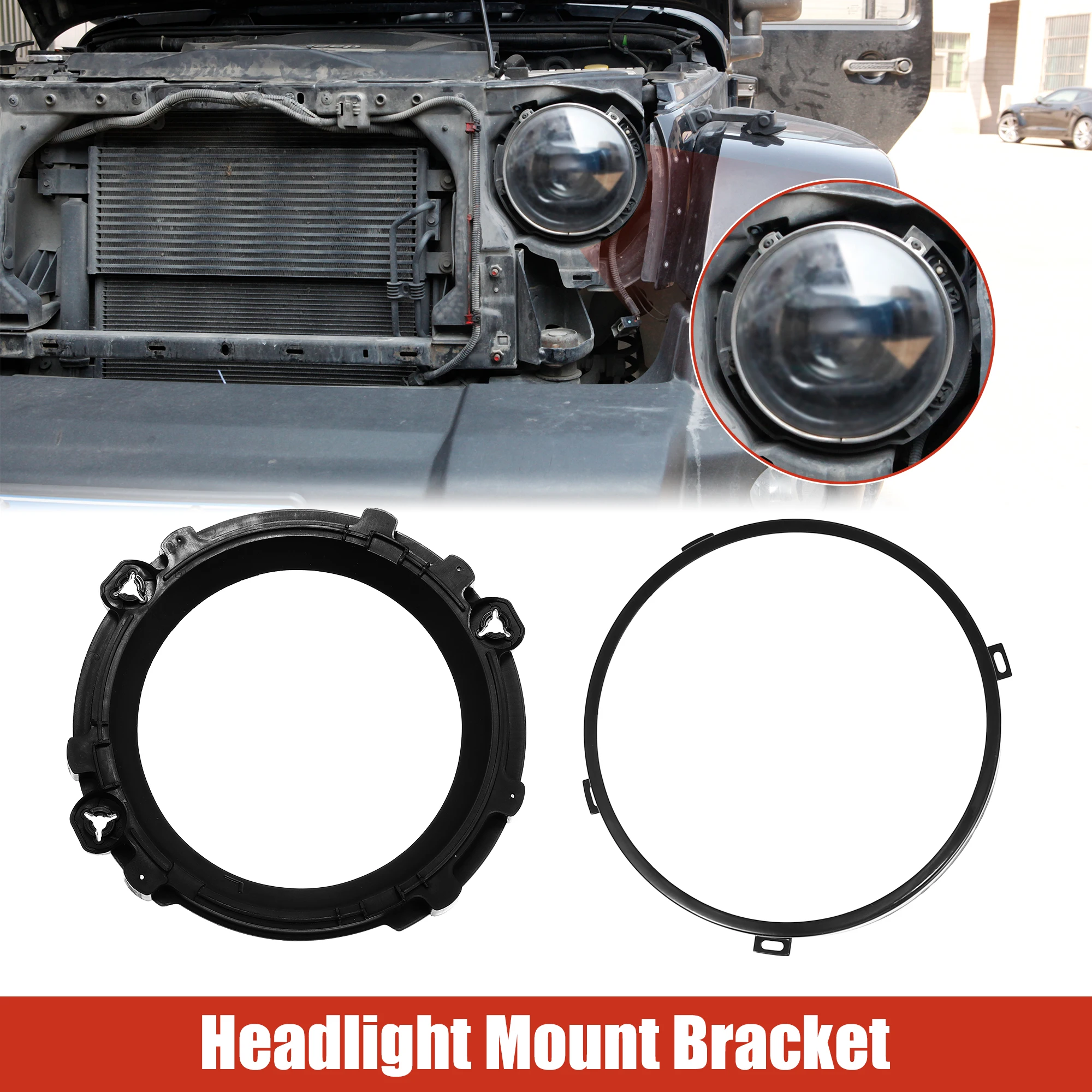 X Autohaux 1 Set 7 Inch Round Headlight Mounting Retaining Bracket Ring with Headlight Metal Ring Adapter for LED Headlights
X Autohaux 1 Set 7 Inch Round Headlight Mounting Retaining Bracket Ring with Headlight Metal Ring Adapter for LED Headlights