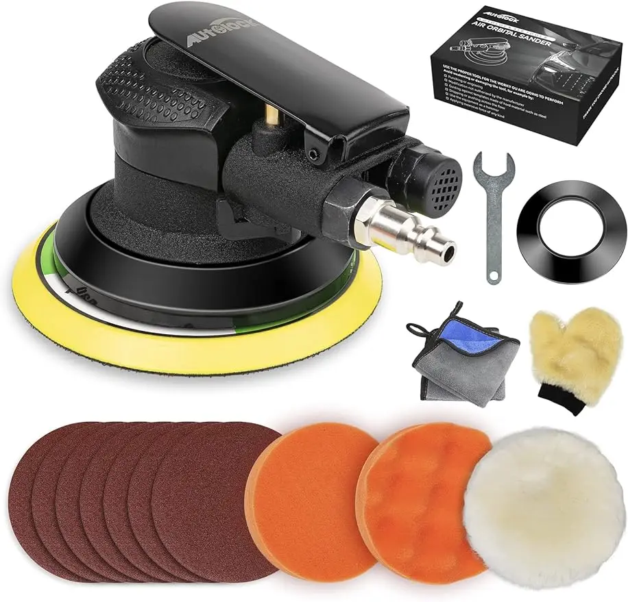 

5 Inches Air Random Orbital Sander Pneumatic Palm Car Sanders For Wood Polisher Metal,And Auto Body Work Da Sanders