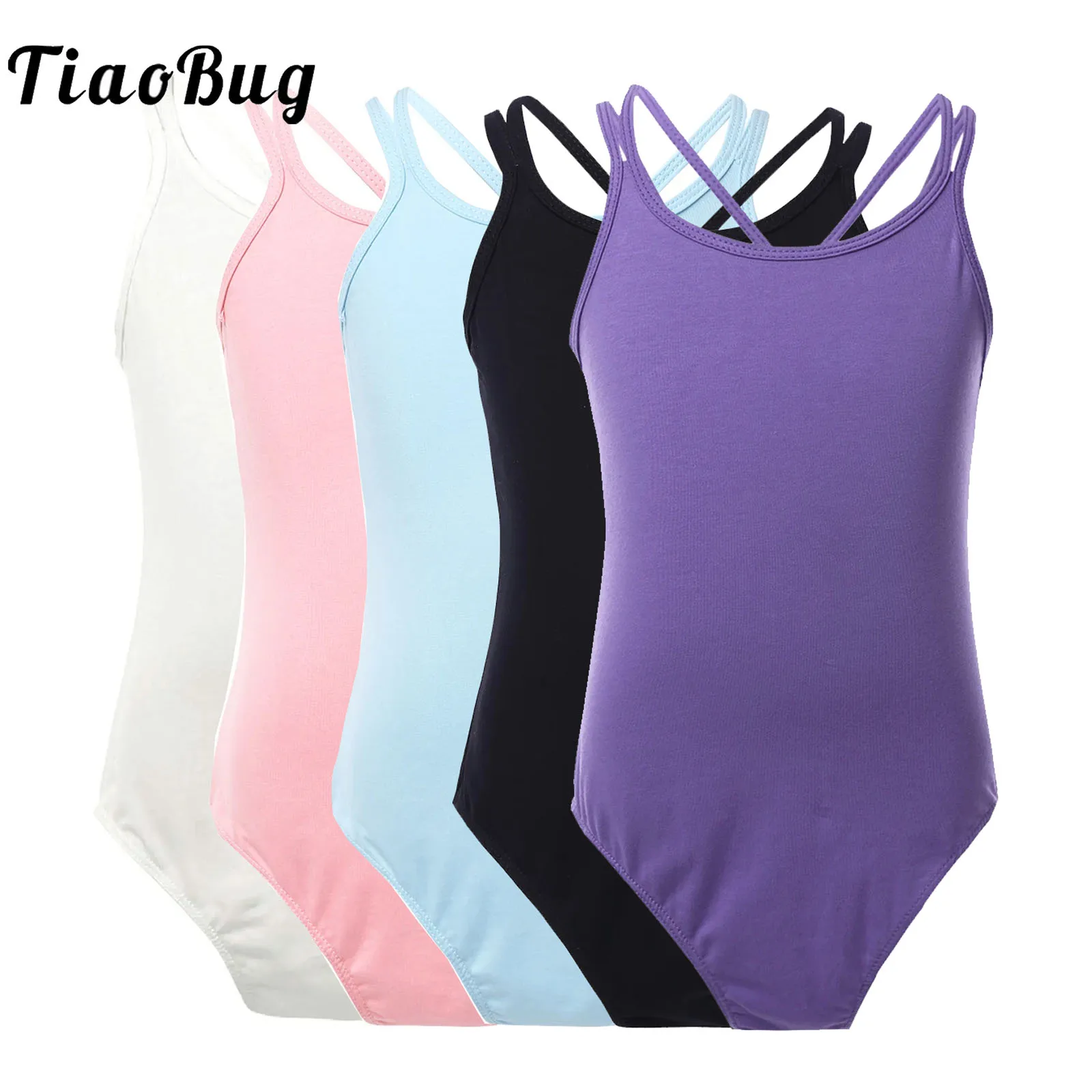 

Girls Spaghetti Strap Ballet Dance Gymnastic Leotard Criss Cross Back Bodysuit Ballerina Dancer Ballet Dress Performance Clothes