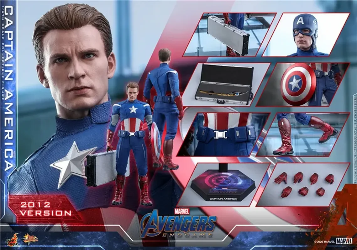

Hottoys 1/6 Mms563 Avengers 4 End Game Captain America 2012 Edition Collectible Action Figures Decorative Model Garage Kit Gift