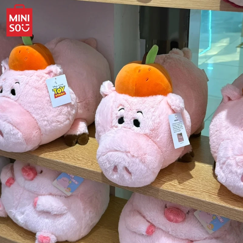 

MINISO "Orange" Gold Coin Ham Pig Disney Series Plush Doll Sofa Pillow Soft Sleeping Children's Toy Kawaii Birthday Gift
