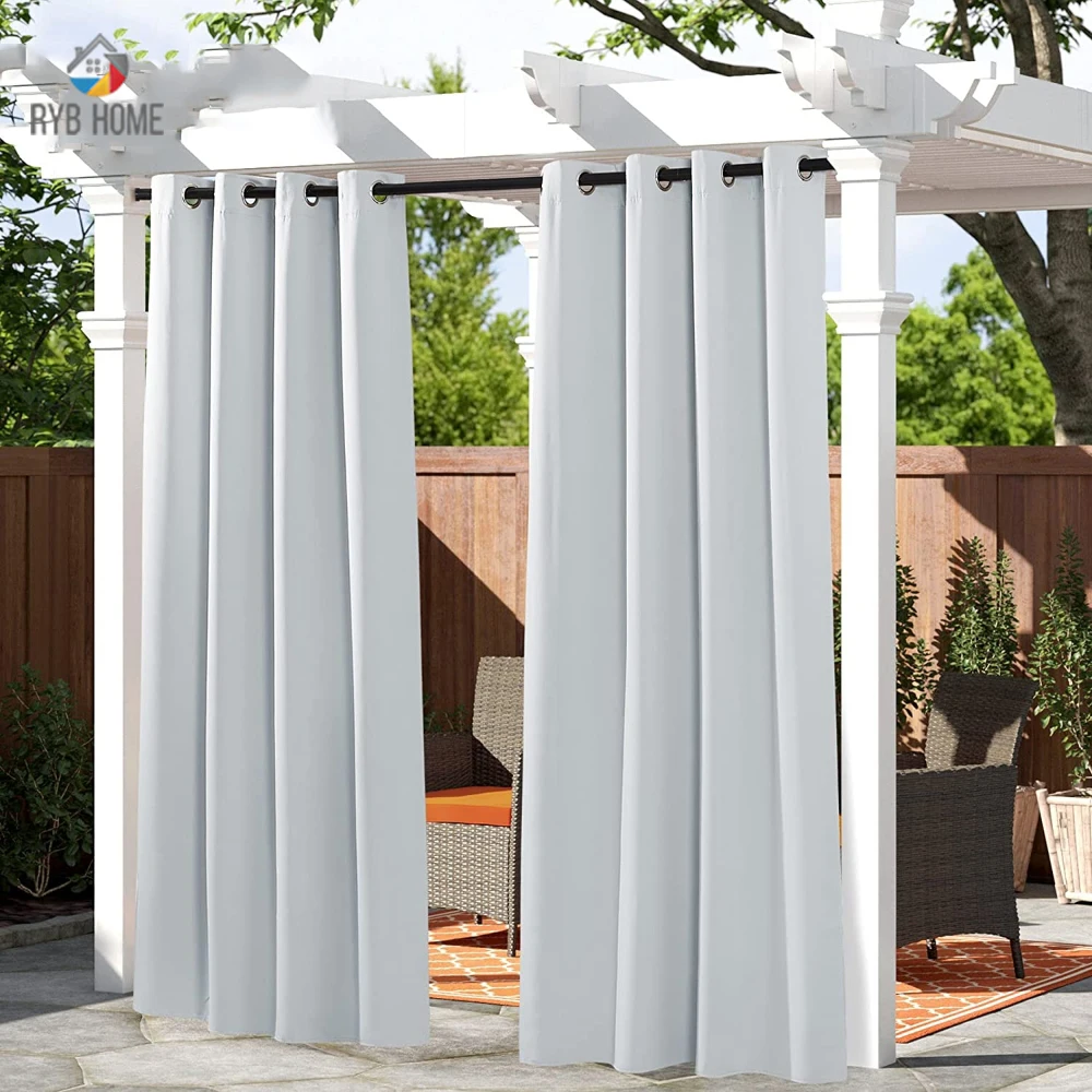 RYB HOME 15 Colors Waterproof Outdoor Curtain Blackout Patio Curtains Window Drapes for Porch Pergola Cabana Gazebo 1 Panel
RYB HOME 15 Colors Waterproof Outdoor Curtain Blackout Patio Curtains Window Drapes for Porch Pergola Cabana Gazebo 1 Panel