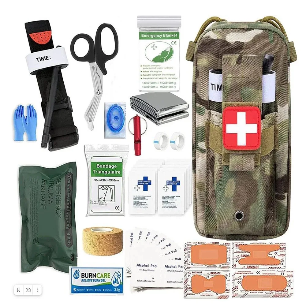 

Tactical Military First aid kit Tourniquet Molle Survival set Pouch Nursing Holder Medical Gear Scissors Outdoor Equipment Bag