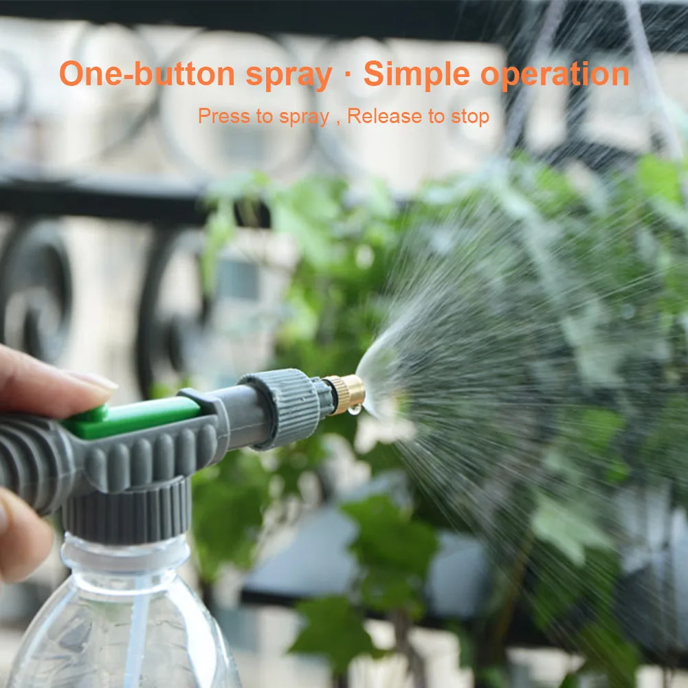 Manual High Pressure Pump Sprayer Adjustable Drink Bottle Spray Head Nozzle Garden Watering Tool Sprayer Agriculture Plant Tools
Manual High Pressure Pump Sprayer Adjustable Drink Bottle Spray Head Nozzle Garden Watering Tool Sprayer Agriculture Plant Tools