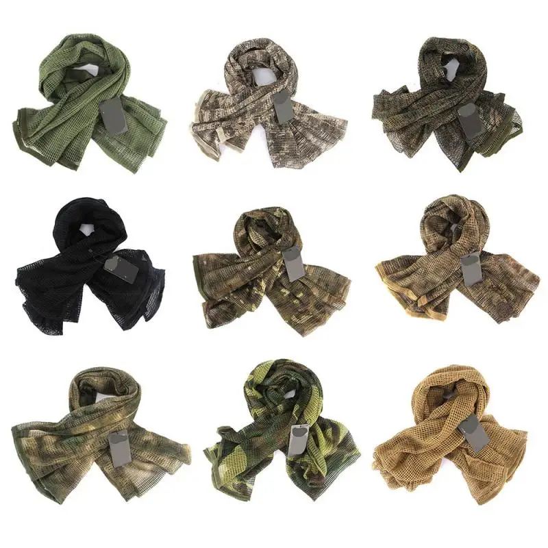 

Durable Tactical Gear Keffiyeh Versatile Sniper Accessories Multi-functional Tactical Scarf Camo Mesh Military Style Top-rated