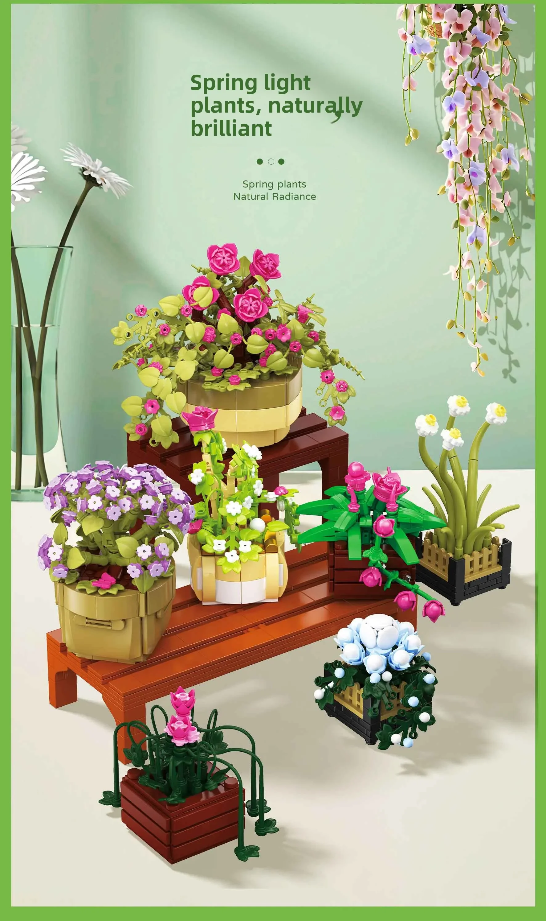 1456PCS Potted Plant Set Building Blocks Eternal Succulent Plant Model Bricks Desktop Decoration Diy Toys For Kids Holiday Gifts 1456PCS Potted Plant Set Building Blocks Eternal Succulent Plant Model Bricks Desktop Decoration Diy Toys For Kids Holiday Gifts