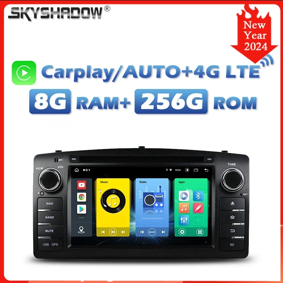 4G SIM IPS DSP Carplay Auto Android 13.0 8G+256G Car DVD Player Wifi RDS RADIO GPS map Bluetooth For TOYOTA Corolla E120 BYD F3
4G SIM IPS DSP Carplay Auto Android 13.0 8G+256G Car DVD Player Wifi RDS RADIO GPS map Bluetooth For TOYOTA Corolla E120 BYD F3