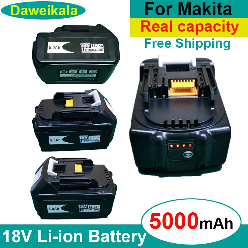 2023 Original Rechargeable Battery 18V 5000mAh Li-ion battery 5.0Ah for Makita 18650BL1860 BL1850BL1840 BL1830 BL1860B+4ACharger
2023 Original Rechargeable Battery 18V 5000mAh Li-ion battery 5.0Ah for Makita 18650BL1860 BL1850BL1840 BL1830 BL1860B+4ACharger