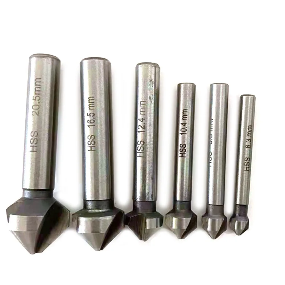 6pcs Silver Flute Countersink Drill Bit High Speed Steel 3 Flute Milling Cutter 90 Degree 
6pcs Silver Flute Countersink Drill Bit High Speed Steel 3 Flute Milling Cutter 90 Degree