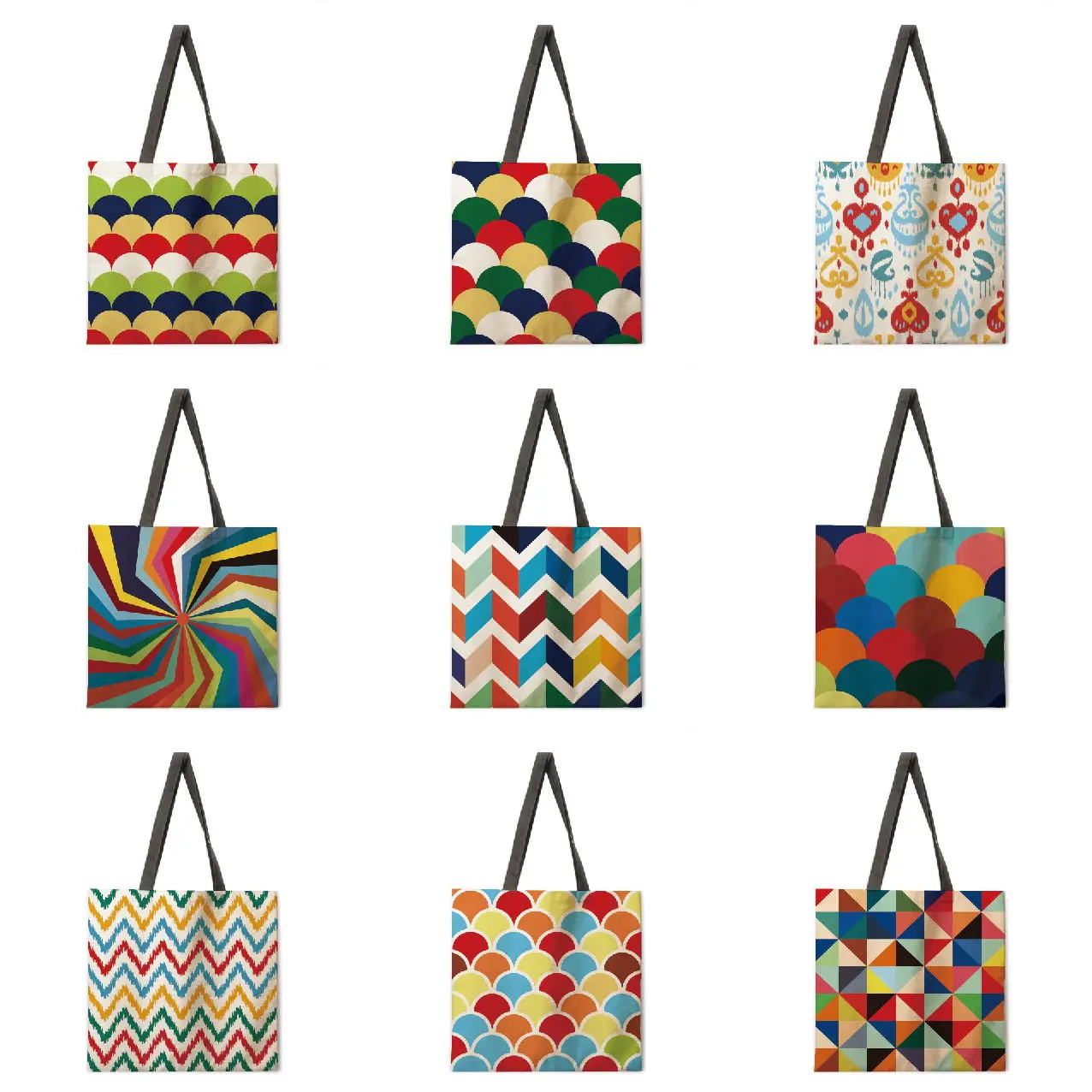 Rainbow Geometric Tote Bag Fashion Travel Bag For Women Portable Eco-Friendly Shopping High Quality Foldable Tote Bag For Women
Rainbow Geometric Tote Bag Fashion Travel Bag For Women Portable Eco-Friendly Shopping High Quality Foldable Tote Bag For Women