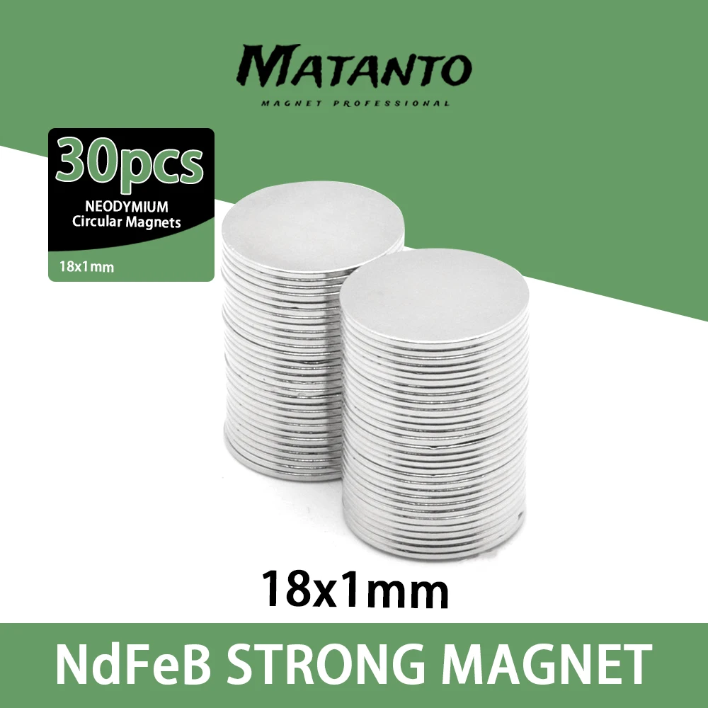 30/50/100pcs 18x1mm Thin Neodymium Magnetic Super Strong 18mmx1mm Permanent Magnetic 18*1mm
30/50/100pcs 18x1mm Thin Neodymium Magnetic Super Strong 18mmx1mm Permanent Magnetic 18*1mm