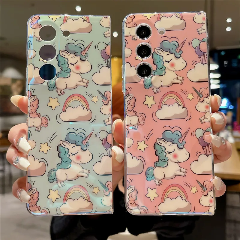 Blu-ray Cartoon Unicorn Phone Case For Samsung Galaxy Z Fold 3 4 5 5G Protective Cover Fold5 Fold4 Shell
Blu-ray Cartoon Unicorn Phone Case For Samsung Galaxy Z Fold 3 4 5 5G Protective Cover Fold5 Fold4 Shell