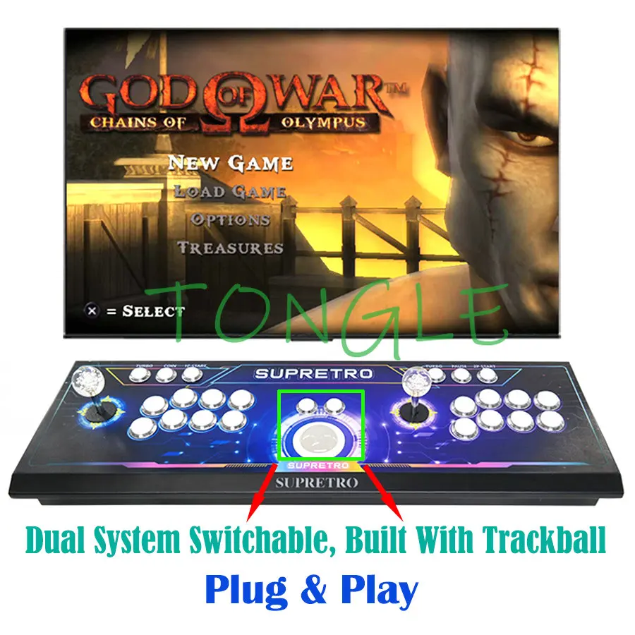 

New LED WIFI Pandora Arcade Game 8200 In 1 Trackball Console Joystick 2 Players Retro 3D Box Dual System Switchable To Home TV